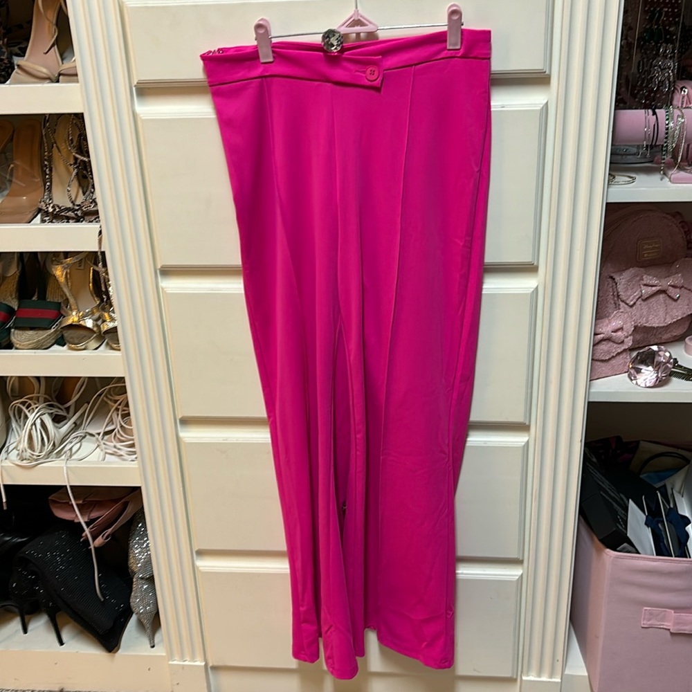 High waisted HOT PINK pants